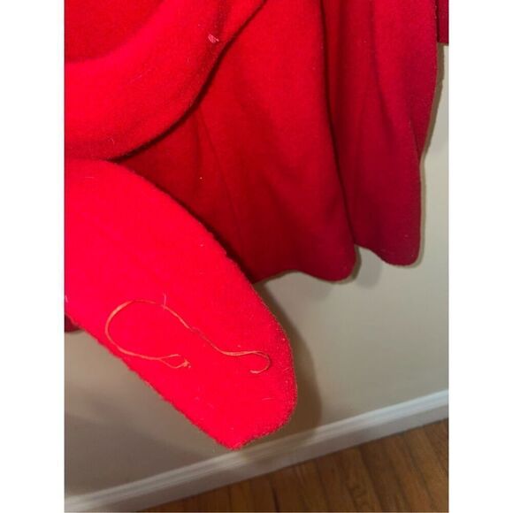 Vintage coats by Cattiva Anglo fabrics pure wool red luxe overcoat size medium - Picture 13 of 16